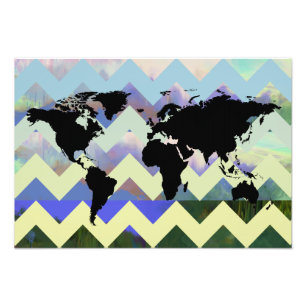 Foto Mapa-do-mundo de abstrato chevron