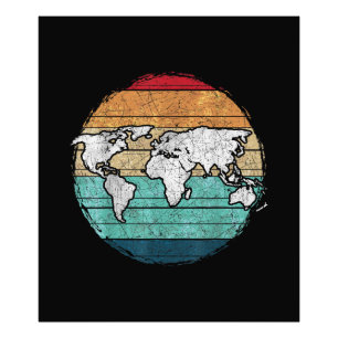 Foto Mapa do Mundo Retroativo