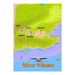 Foto Mapa do Rio Thames London