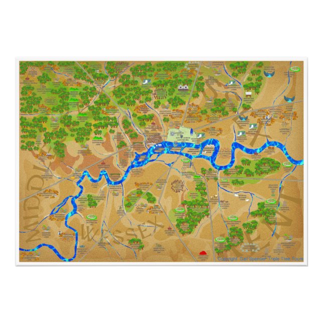 Foto Mapa Histórico de Londres Grande (Frente)