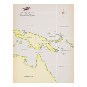 Foto Mapa ilustrado da Papua-Nova Guiné