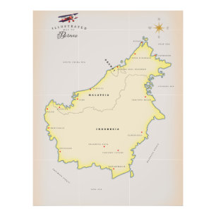 Foto Mapa ilustrado de Papua Nova Guiné