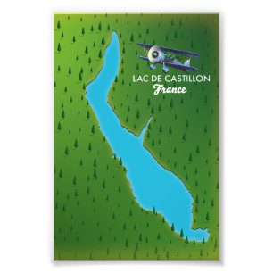 Foto Mapa Lac de Castillon France