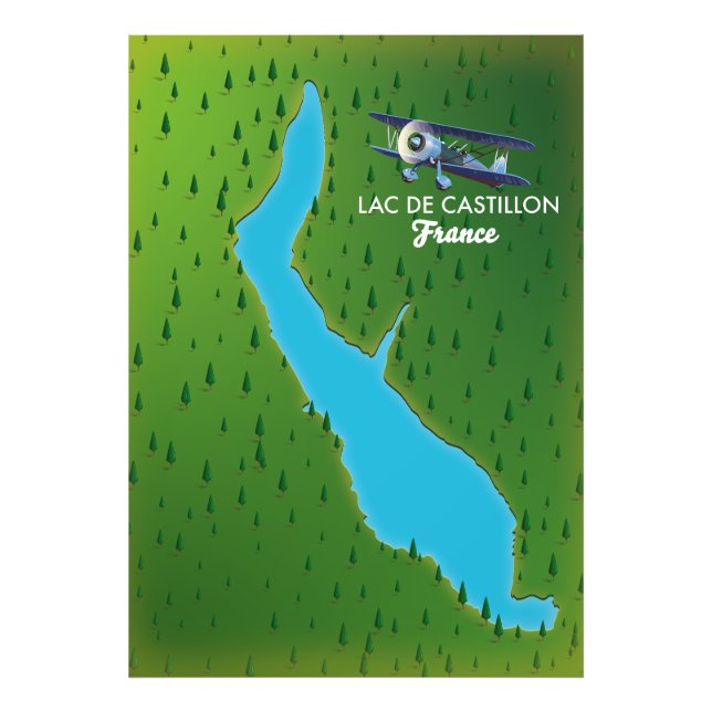 Foto Mapa Lac de Castillon France (Frente)