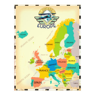 Foto Mapa Retro da Europa.