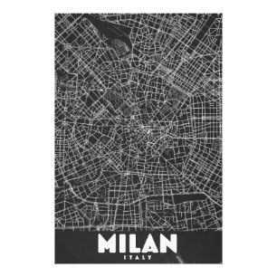 Foto Mapa Retro de Milão Itália