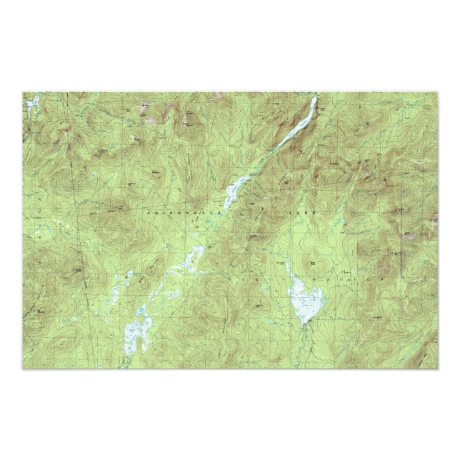 Foto Mapa Topográfico do Monte Marcy - Parque Adirondac (Frente)