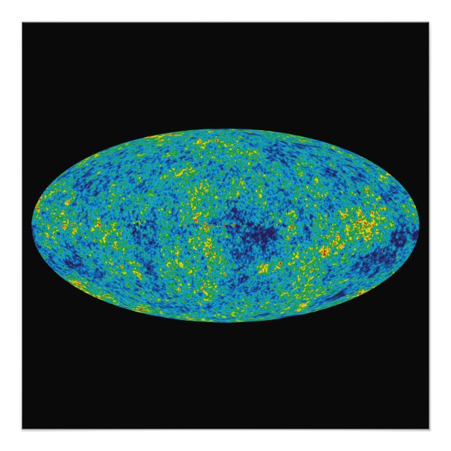 Foto Mapa Universo da Sonda de Anisotropia de Micro-Ond (Frente)