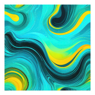 Foto "Marbella" Blue Yellow Swirings Waves