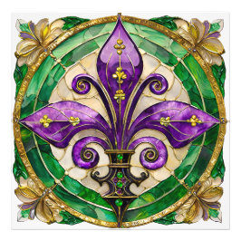 Foto Mardi Gras StainGlass Fleur de lis