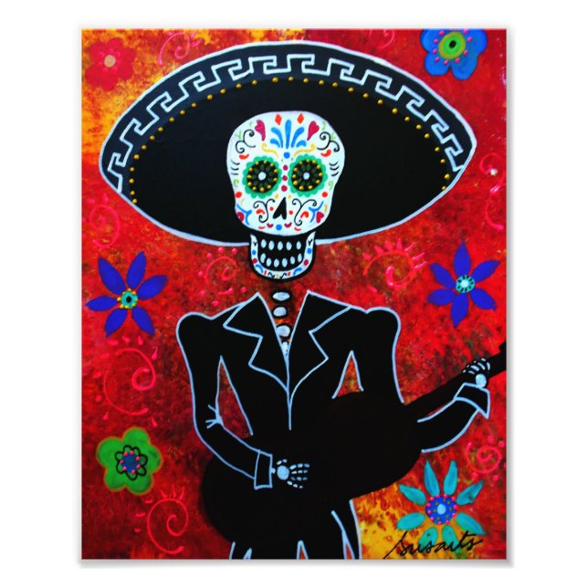Foto Mariachi Day of the Dead Painting (Frente)