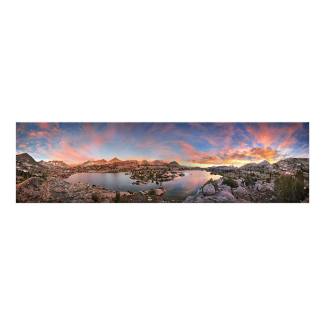 Foto Marie Lake Sunrise Panorama - Trilha John Muir (Frente)