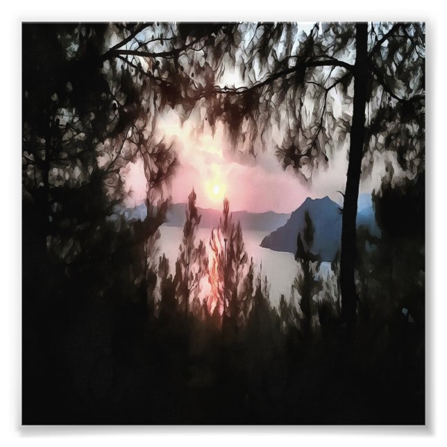 Foto Marmaris Sunset Enquadrada Pela Arte Paisagista De (Frente)