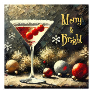 Foto Martini de Natal de Cranberry Triplo Retro dos Ano