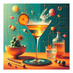 Foto Martini de Tempestade Cósmica Futurista Atômica