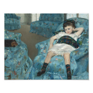 Foto Mary Cassatt - Menina em uma Cadeira Azul