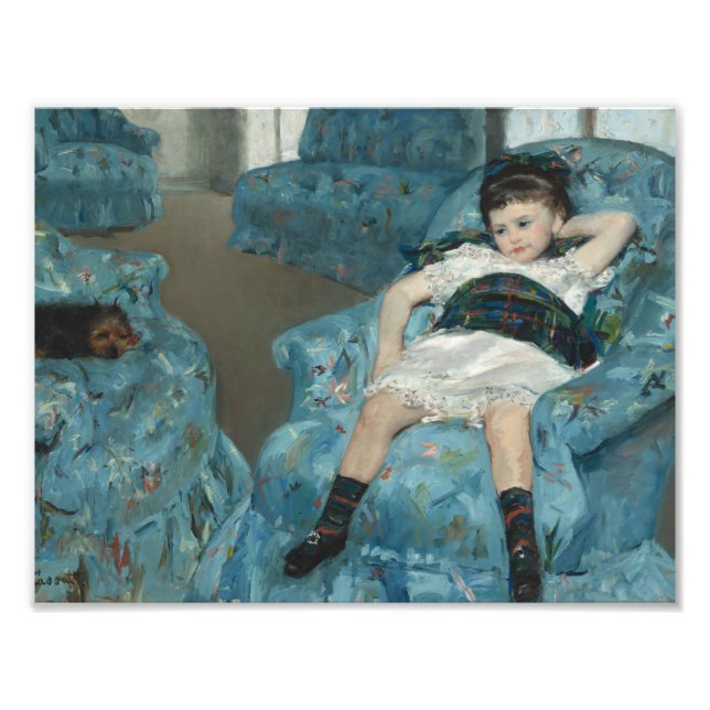 Foto Mary Cassatt - Menina em uma Cadeira Azul (Frente)