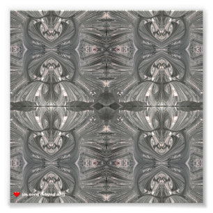 Foto Máscara Tribal Abstrato preto branco 3