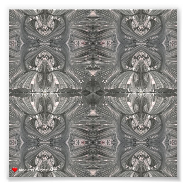 Foto Máscara Tribal Abstrato preto branco 3 (Frente)