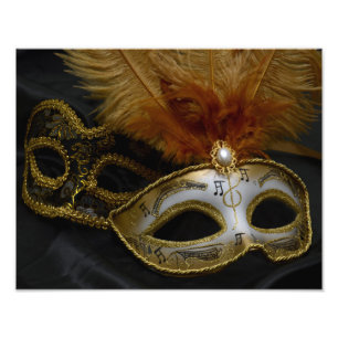 Foto Mascarada Venetian da máscara do carnaval Dourado
