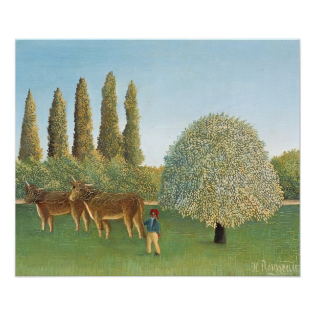 Foto Meadowland (The Pasture), Henri Rousseau,  1910 (Frente)