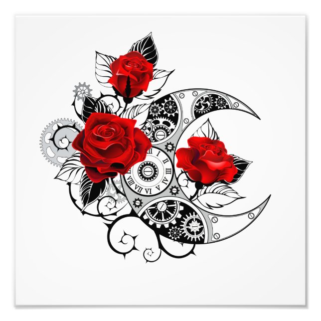 Foto Mechanical Crescent with Red Roses (Frente)