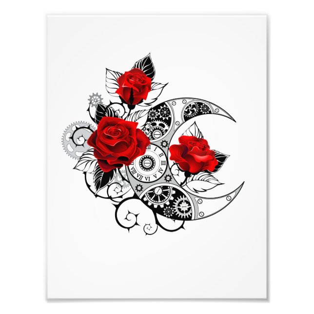Foto Mechanical Crescent with Red Roses (Frente)