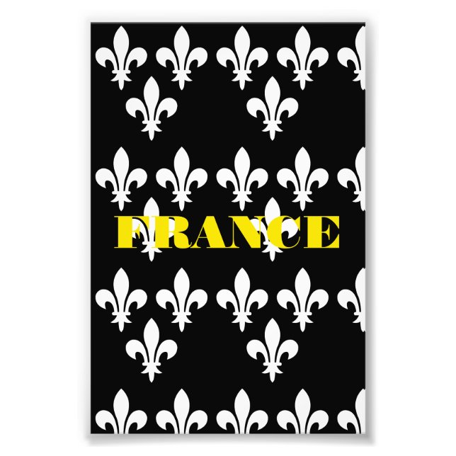 Foto Medieval France Heraldic Print Monochromatic Art (Frente)