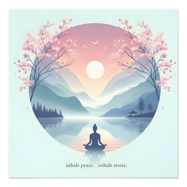 Foto Meditação de Natureza Impressionante (Frente)