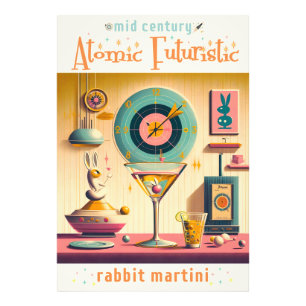 Foto Meio século Futurístico Atômica Rabbit Martini