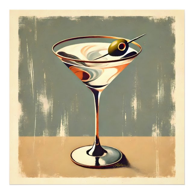 Foto Meio século Moderno 1 Pintura de Martini Olive (Frente)
