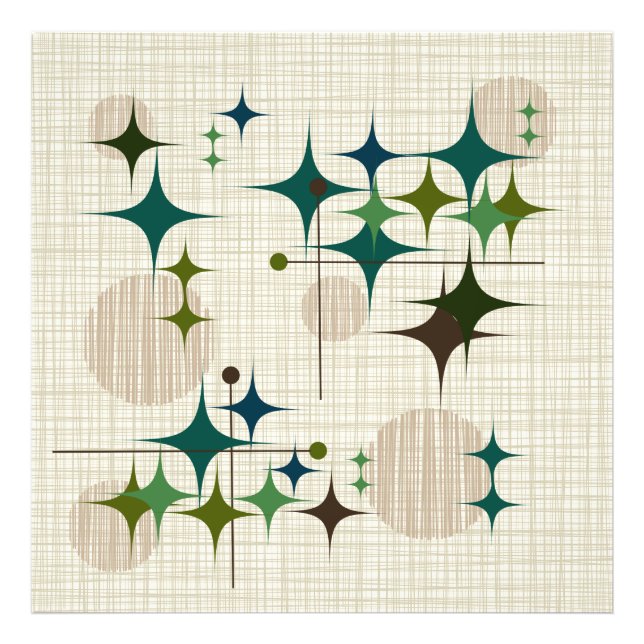 Foto Meio século Moderno de Starbursts e Globos (Frente)