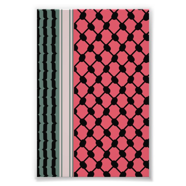 Foto Melancia palestiniana Hatta Keffiyeh Kufiya Folk (Frente)