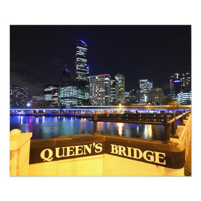 Foto Melbourne CBD Queens Bridge Lights (Frente)