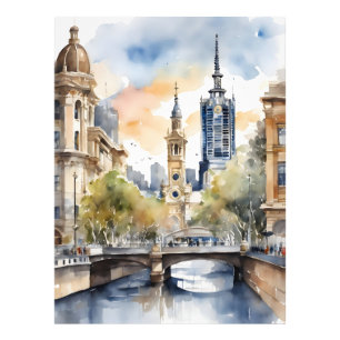 Foto Melbourne watercolor art