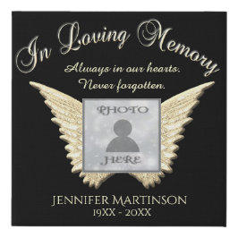 Foto Memorial com Canvas Angel Wings