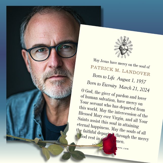 Foto: Memorial Funeral Cartão de Oração Católico (Criador carregado)