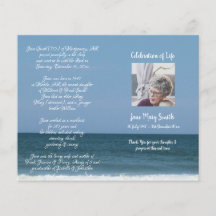 Foto Memorial Funeral Order Program