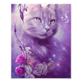 Foto Menina adorável gato