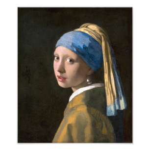 Foto Menina com um Brinco de Pérola Johannes Vermeer