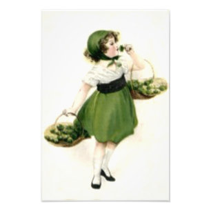 Foto Menina das Flores Irlandesa Trevo Verde