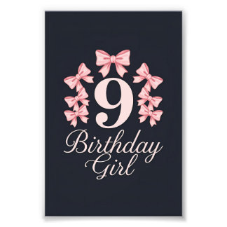 Foto Menina de 9 anos de aniversário
