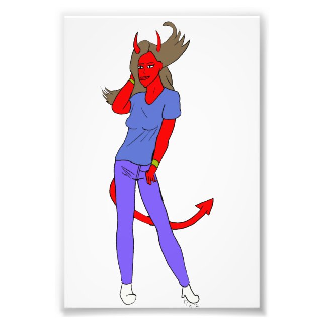 Foto menina diabólica (Frente)