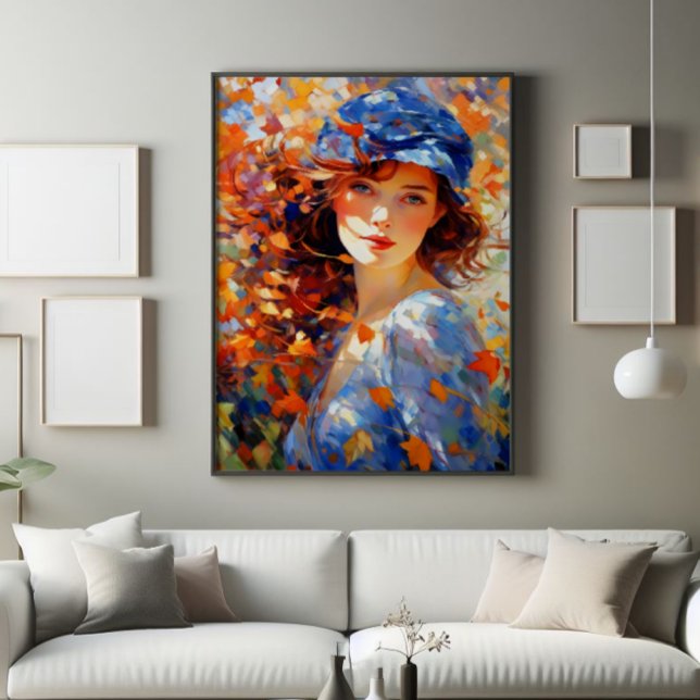 Foto Menina e outono deixam impressionismo (Criador carregado)