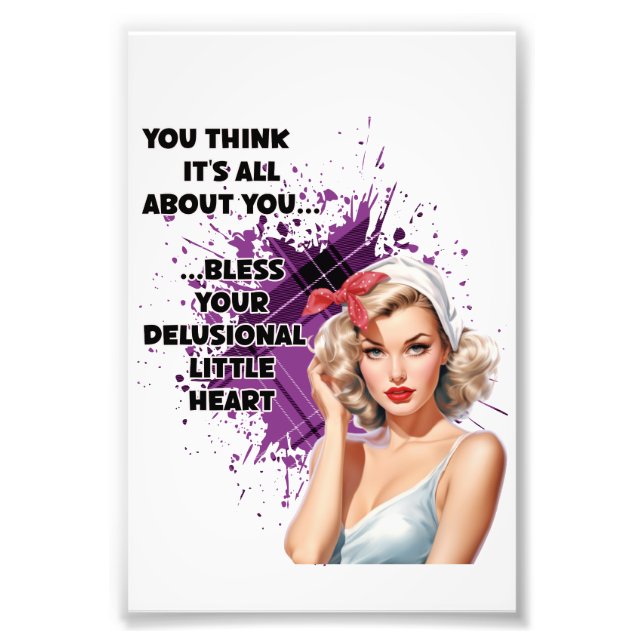 Foto Menina Loura-de-Pin-up Humor da Mulher Doméstica (Frente)