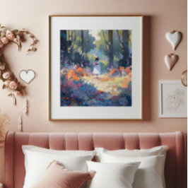 Foto Menina no animismo florestal