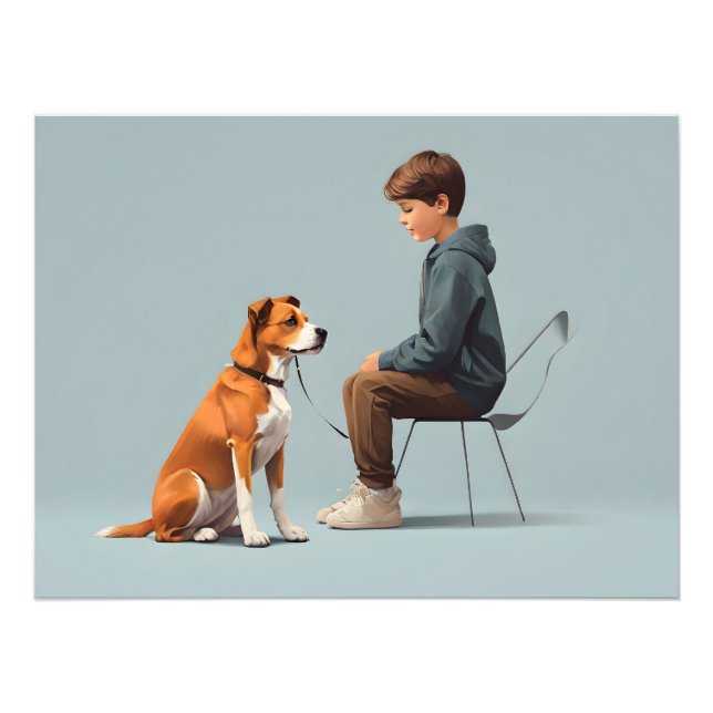 Foto Menino com arte de cão (Frente)