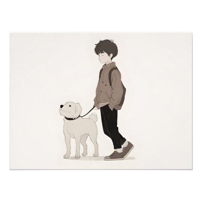 Foto Menino com arte de cão (Frente)