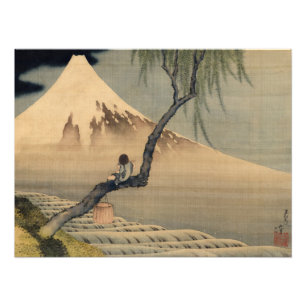 Foto Menino vendo o Monte Fuji por Katsushika Hokusai