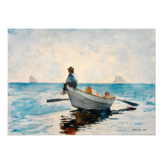Foto Meninos em um Dory por Winslow Homer 